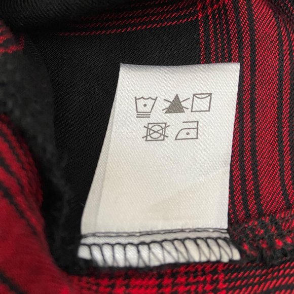 Bootlegger Women's Kismet Red and Black Plaid Hooded Button-Up Shirt Size XL - Picture 9 of 9